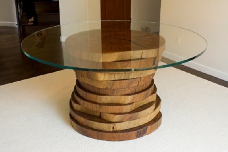 Новые идеи изделий из спилов дерева | Деревянные плиты, Современная мебель, Идеи для украшения